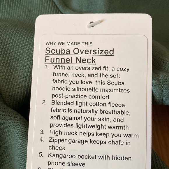 ❤️ Lululemon Scuba Oversized Funnel Neck in Medium Forest Gold Size M/L NWT - Picture 6 of 10